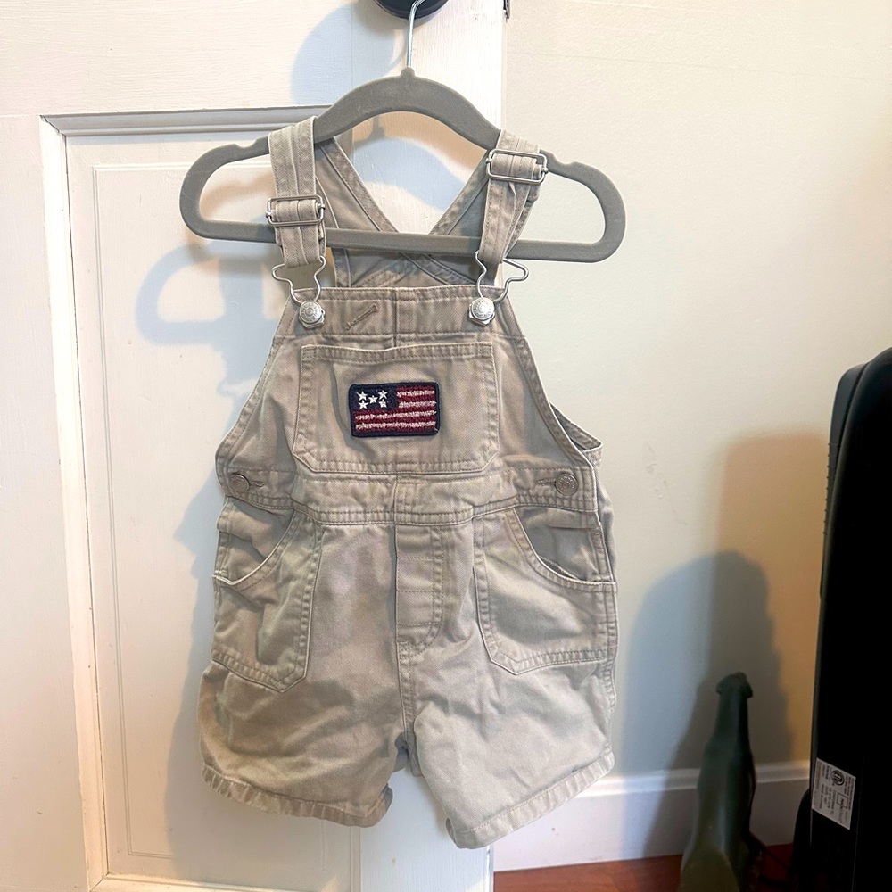 Vintage Baby Gap Flag Overalls, 12-18months